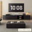 Meuble télé moderne en bois manufacturé noir-1568496755