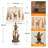 26" Resin Antler Table Lamp with Charging Ports & 3-Way Dimmable Nightlight (Set of 2)