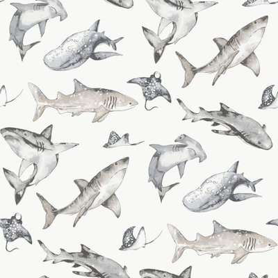 Kids and Teens Collection Sharks Wallpaper Roll