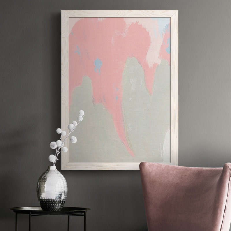 «Blush Abstract IV», reproduction d'un seul cadre photo sur toile, Cadre blanc, H 37,5 po x l 27,5 po x P 1 po