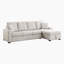 Canapé modulaire en microfibre texturé 2 pièces avec lit escamotable et rangement caché 112 po Kauche