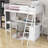 Wood Loft Bed with Desk and Shelves-70556377-123247229
