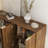 Spacious Wood Sideboards & Buffets, Modern Fluted Design, Kitchen Storage-1420908124