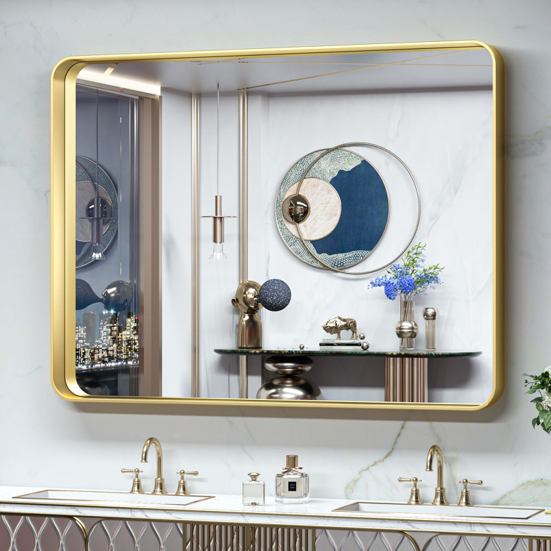 Miroir mural Brayner, Or, 36 po x 48 po