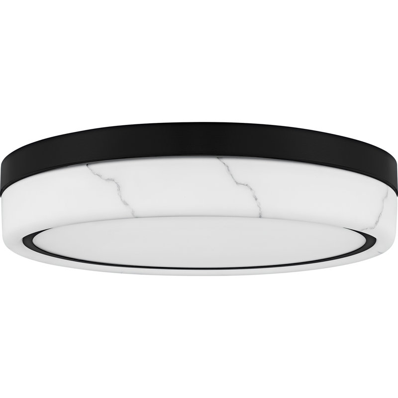 Plafonnier encastré noir mat Gasper