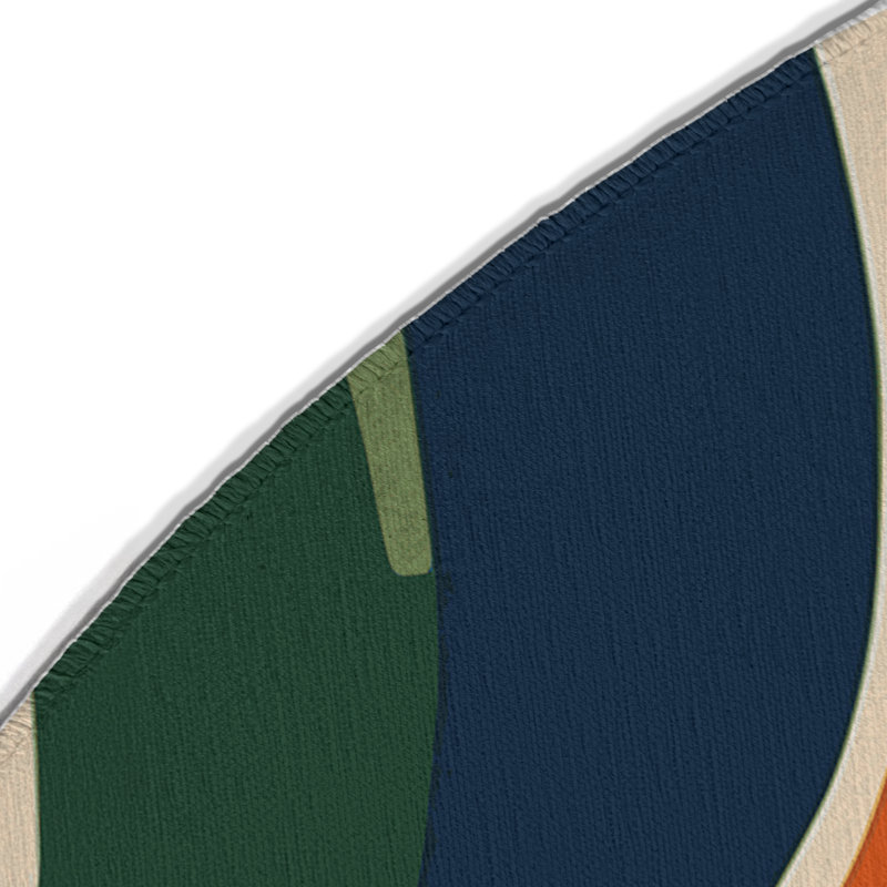 Perky Line Indoor And Outdoor Area Rug, Round 5'