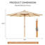 Parasol rond en aluminium 11,5 pi Sunbrella-1183918685