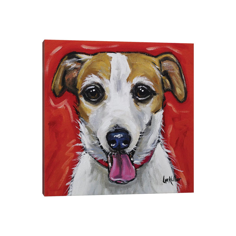 Jack Russell - Ginny Hippie Hound Studios Animals - Wrapped Canvas Painting, 93.98 cm H x 93.98 cm W x 1.91 cm D