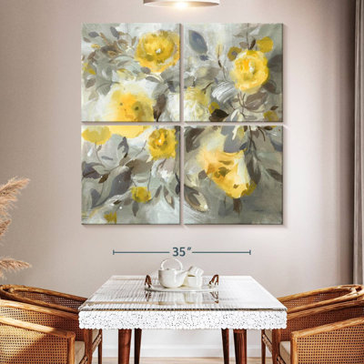 Avery Floral Uplift Yellow Gray