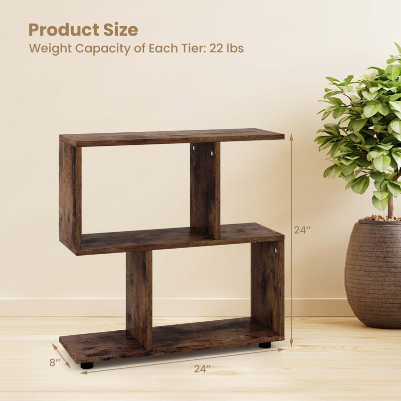 Geometric Bookcase, Brown