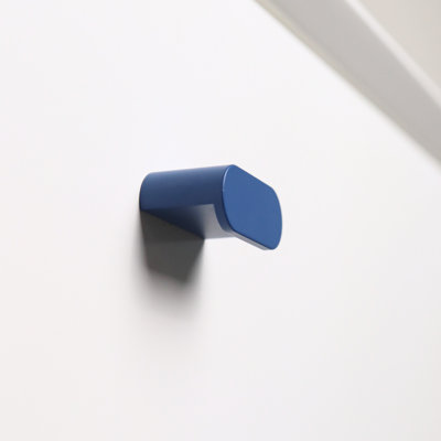 Poignée de meuble ovale moderne Mid-Century ROUS - poignée de tiroir en aluminium, polo (bleu marine) 