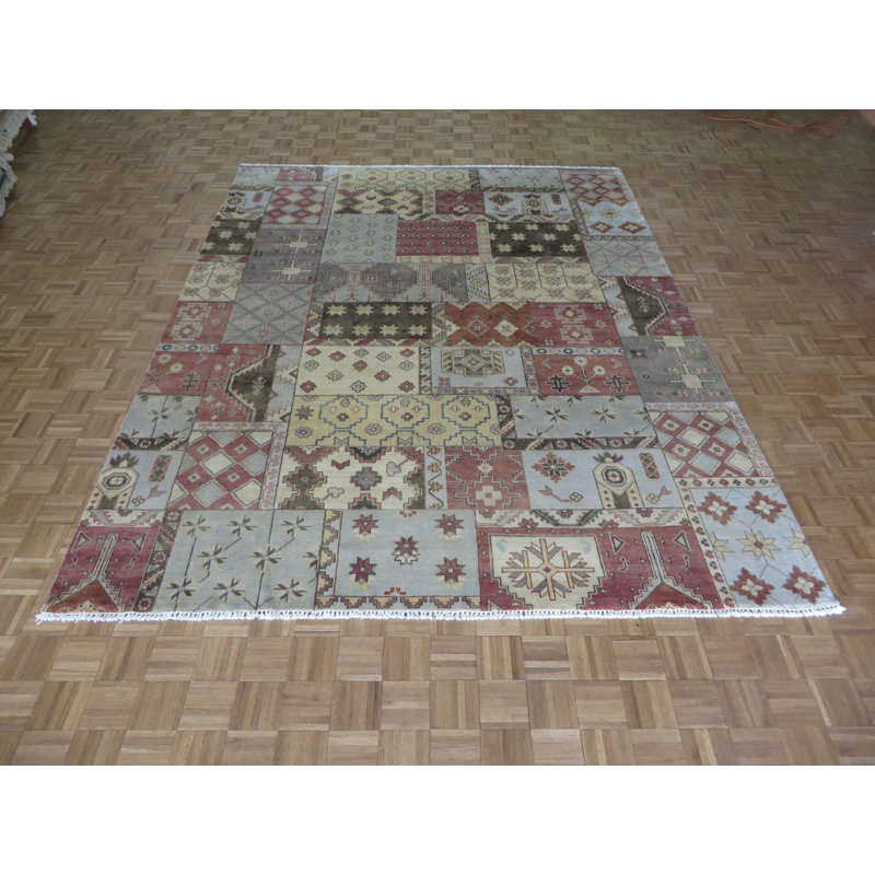 Tapis de zone noué la brun 9 pi 1 po x 11 pi 8 po one-of-kind Josephson
