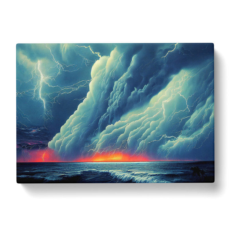 Enviable Ocean Thunderstorm - Wrapped Canvas, 40cm H x 60cm W x 3cm D