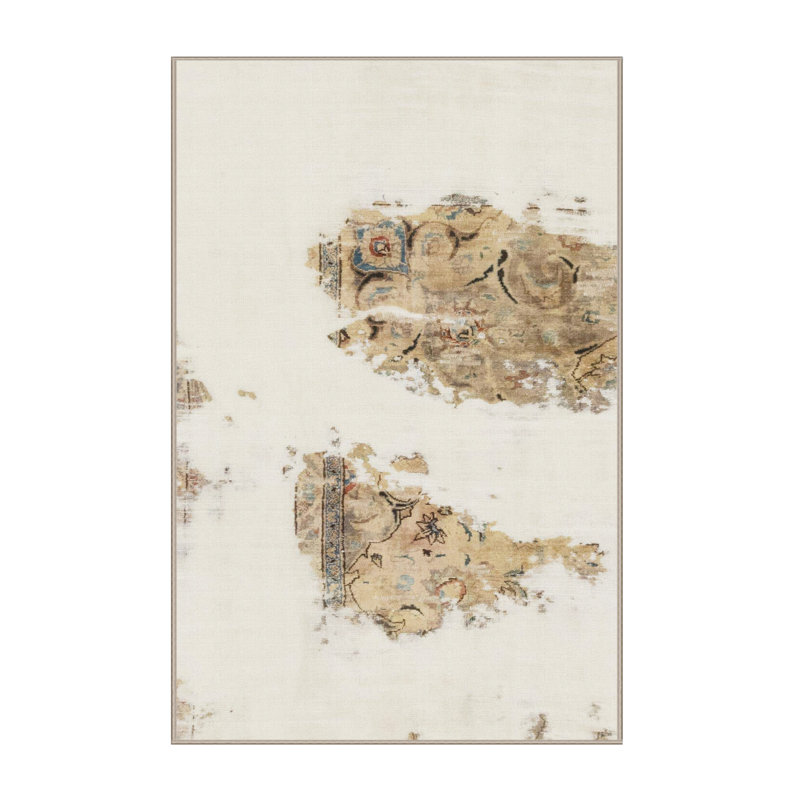 Tapis décoratif multicolore à motif abstrait, Rectangle 7 pi x 9 pi
