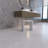 HIGEINE Solid Surface Shower Stool Freestanding Bathroom Stool Matte White