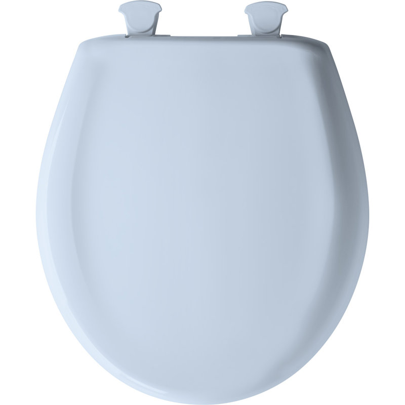 Siège de toilette rond en plastique, Bleu de Dresde