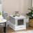 PawHut Fully Enclosed Cat Litter Box with Scoop, Hooded Cat Litter House with Drawer Type Tray, Foldable Smell Proof Cat Potty with Front Entry, Top Exit, Portable Pet Toilet with Large Space, Grey