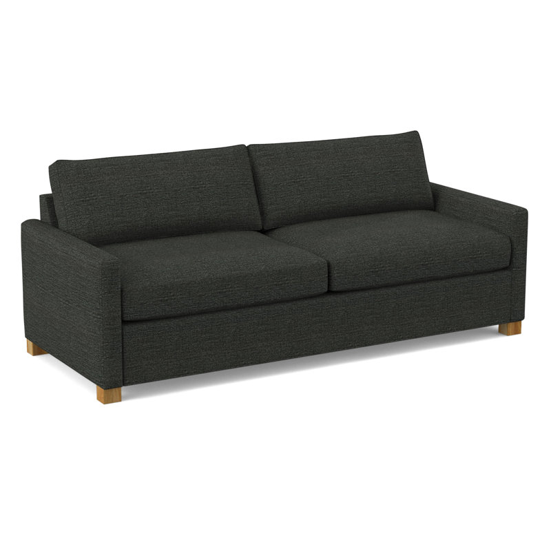 Louisa 87'' Square Arm Sofa Bed, Antic Pepper Performance Twill