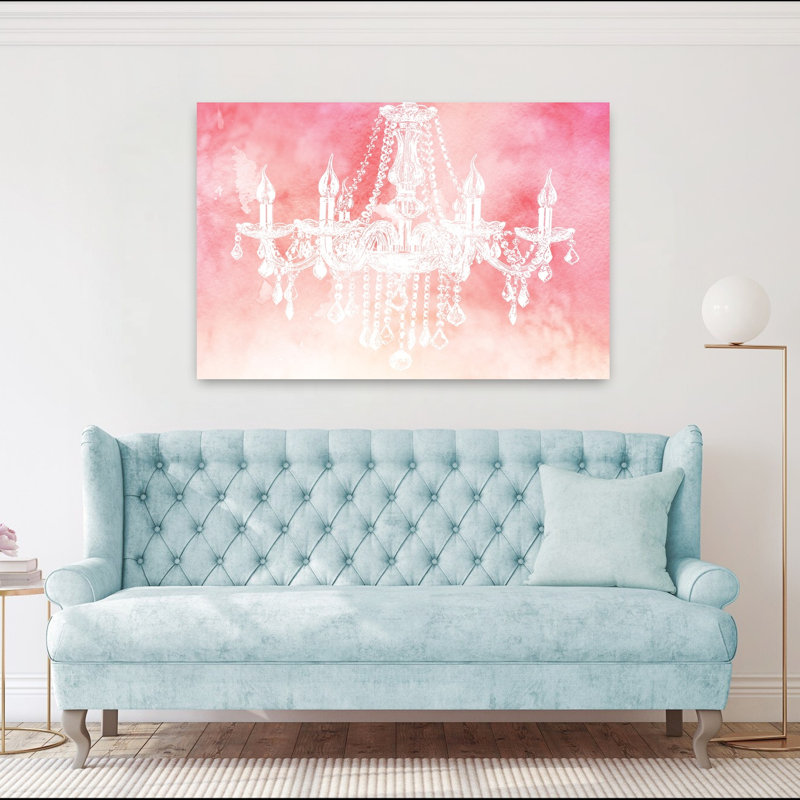 Lustre glam 2, art contemporain abstrait, H 40 po x l 60 po