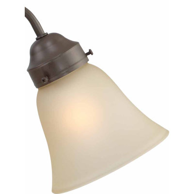 Abat-jour de ventilateur de plafond en verre Sépia H 4,75 "x l 5,5"
