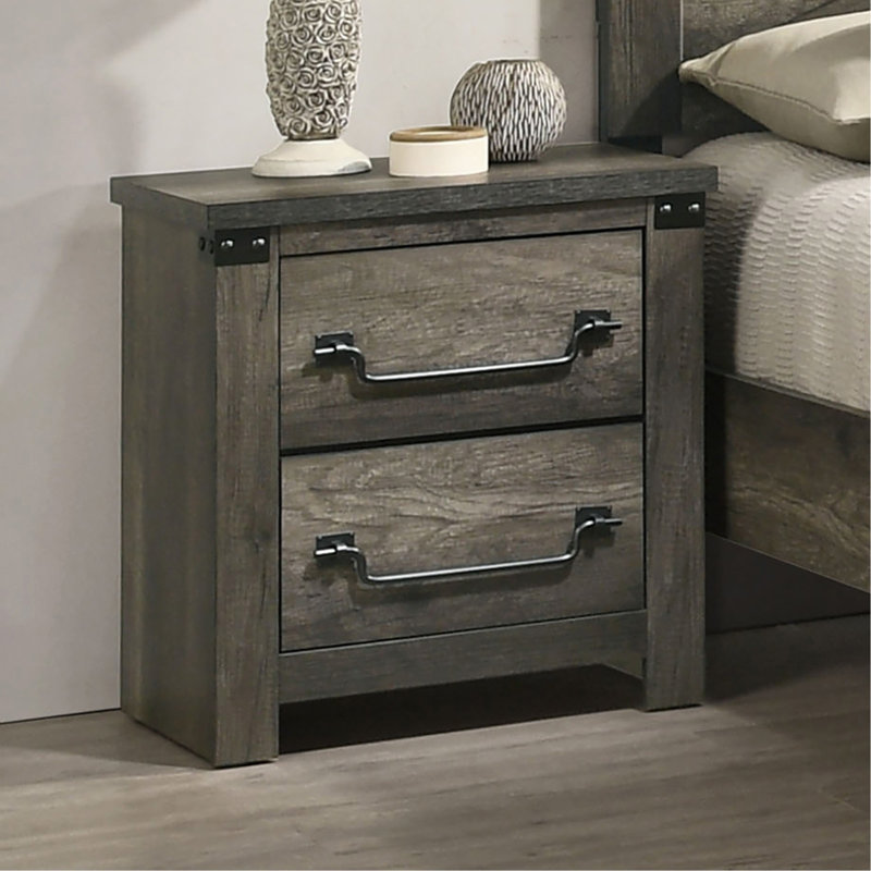 Table de chevet Farmhouse Rustic Grey