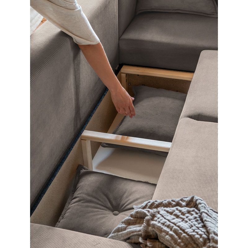 Lazy Lukka 4 Seater Corner Sofa , Brown
