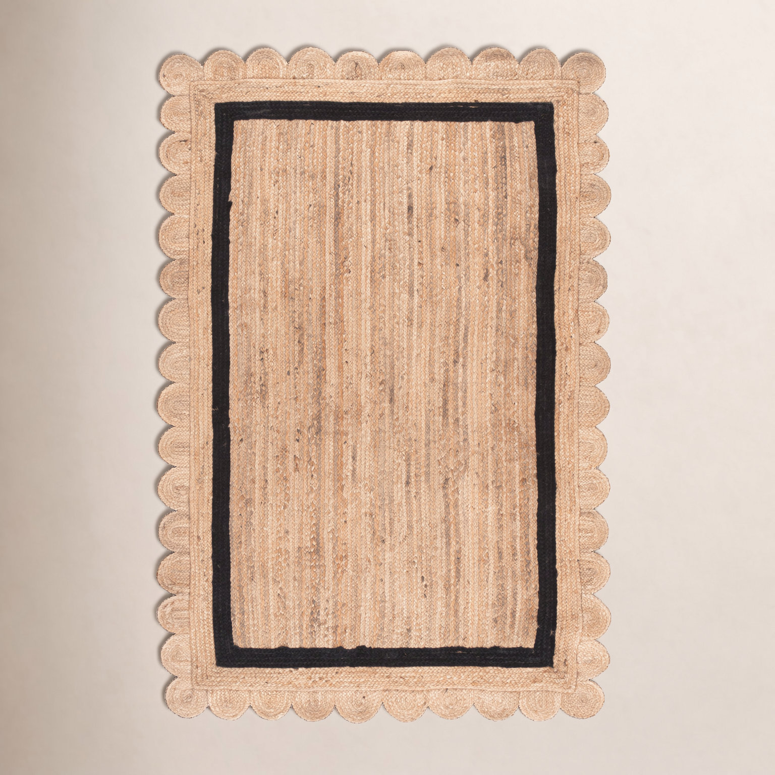 Inaki Hand-Woven Geometric Jute Rug, Rectangle 6' x 9'