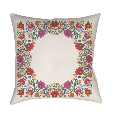 Coussin décoratif intérieur / extérieur à motif floral