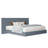 Floating Upholstered Bed Frame with Oversized Headboard and RGB LED Lighting-709867142-709867137