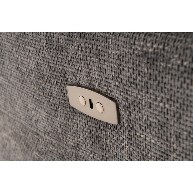 Fabric 2 Seater Reclining Sofa, Graphite
