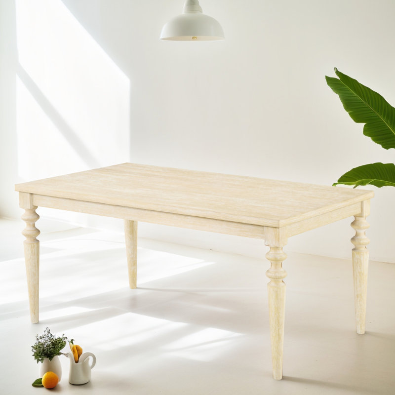 7 tables de salle à manger: table rectangulaire et 6 chaises confortables, collection de salle à manger brune: beige stable