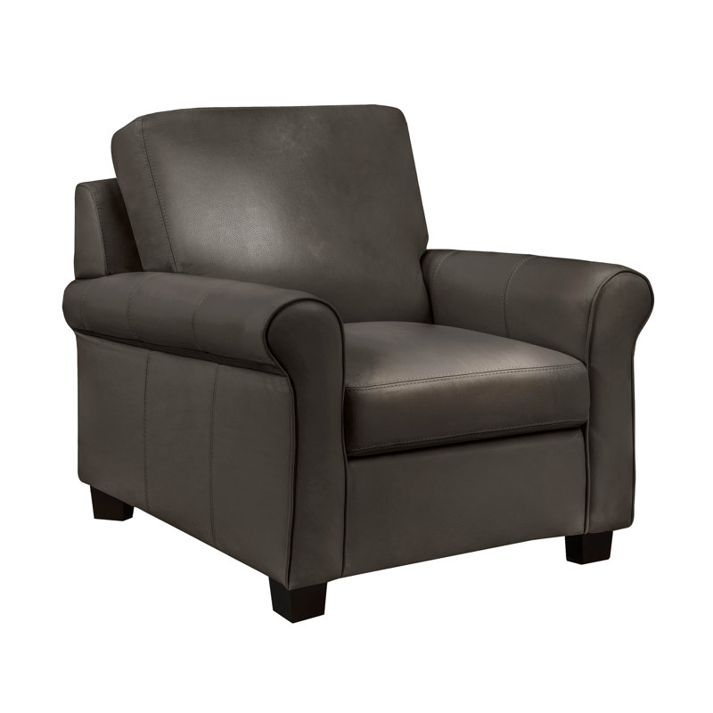 Fauteuil Ambrie, Cuir moka