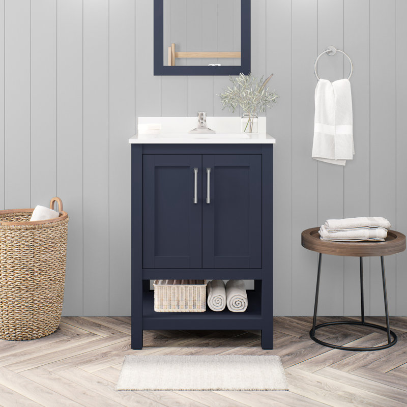 OVE Decors Vegas 24" Single Bathroom Vanity, Midnight Blue