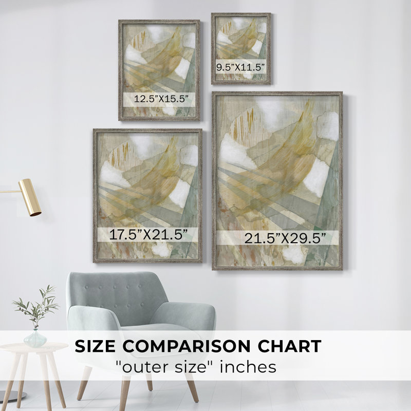 Bamboo Rain II Framed Print - Solid Wood, 11" H x 9" W