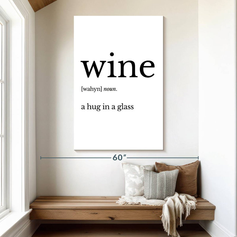 Wine Typography, 51" H x 34" W