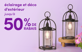 éclairage et déco d'extérieur en solde