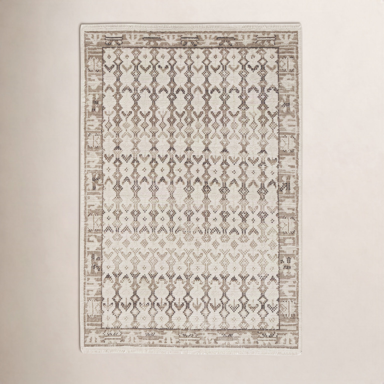 Lennex Hand-Knotted Geometric Wool Rug, Rectangle 7'9" x 9'9"