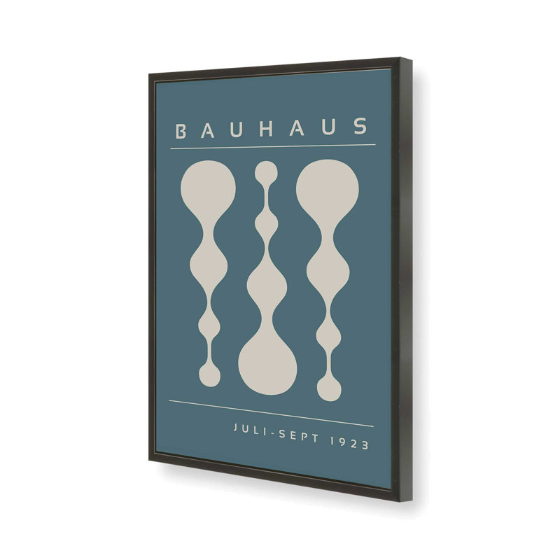 Strom Blue Retro Bauhaus, affiche II, Noir satiné, H 15 po x l 12 po