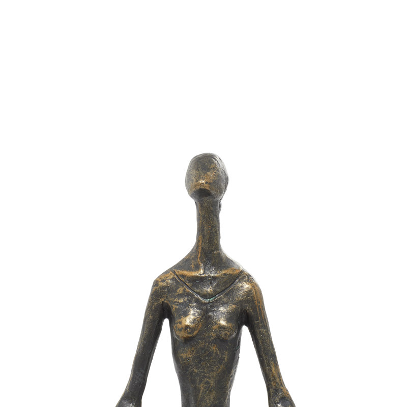 Sculpture polystone yoga noir