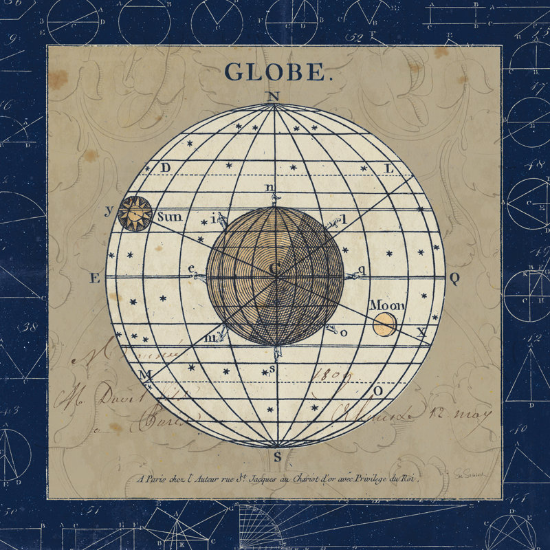 Globe Blue by Sue Schlabach - Wrapped Canvas Print, 51cm H x 51cm W