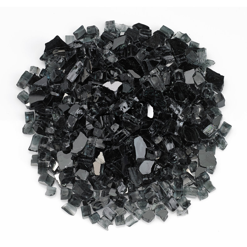 Black Reflective Fire Pit Glass for Outdoor and Indoor Use