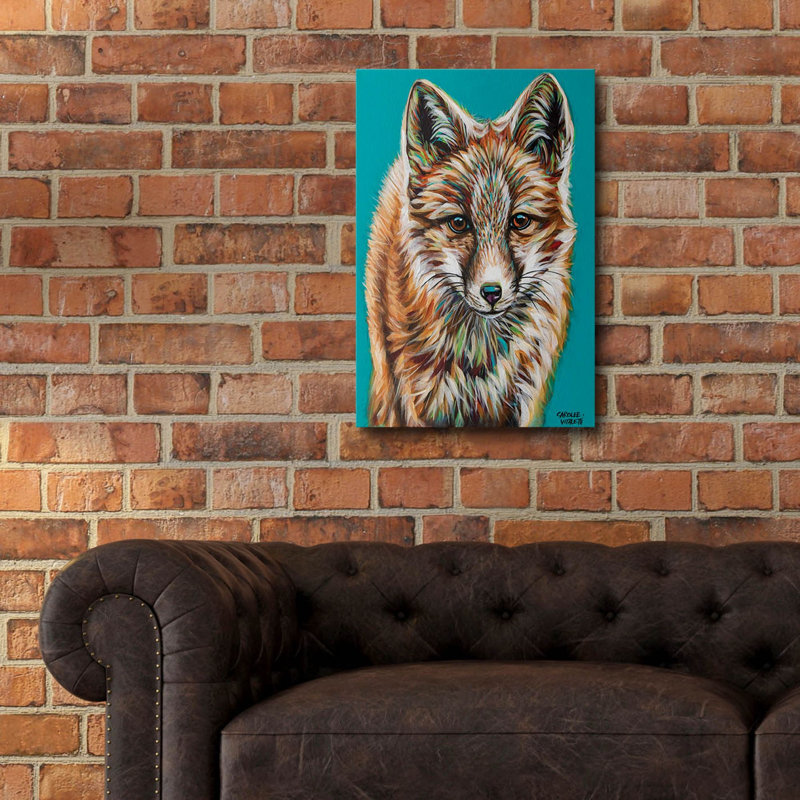 «Teal Fox» par Carolee Vitaletti, H 24 po x l 16 po x P 0,2 po