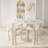 White Marble Top Double Pedestal Dining Table Set-416987471-416987464