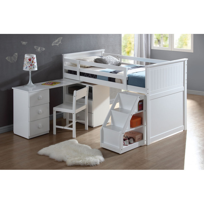 Chaise d'appoint en bois massif Carnahagh Harville