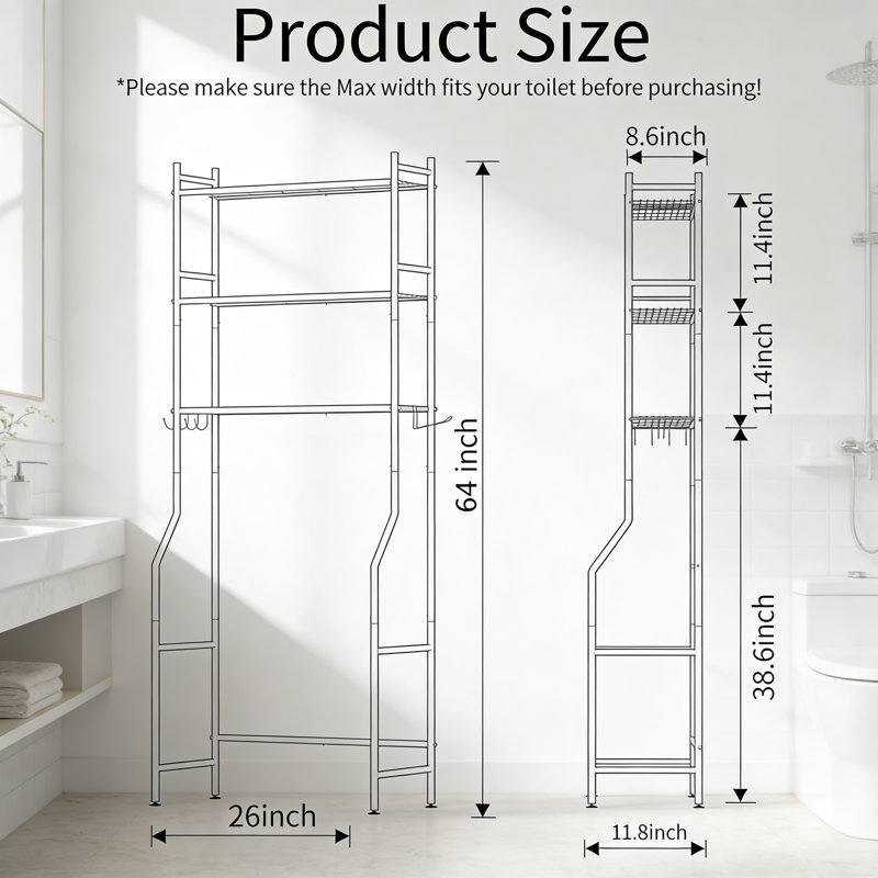 Iron Over The Toilet Storage