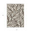 Tapis beige lavable 10 pi x 14 pi intérieur / extérieur floral