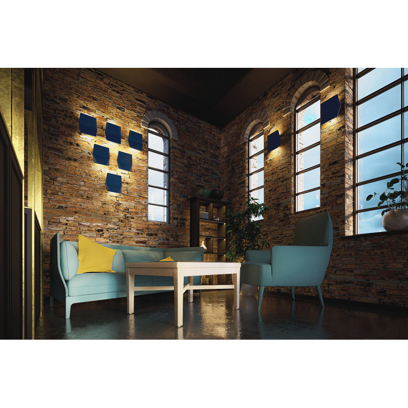 Hush LED Flush Mounted Sconce, Blue, 8.75" H x 6.25" W x 3.43" D