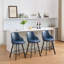 Tabouret de comptoir pivotant rembourré en cuir avec dossier haut (ensemble de 3)-1062417567-1062960129-1062960130