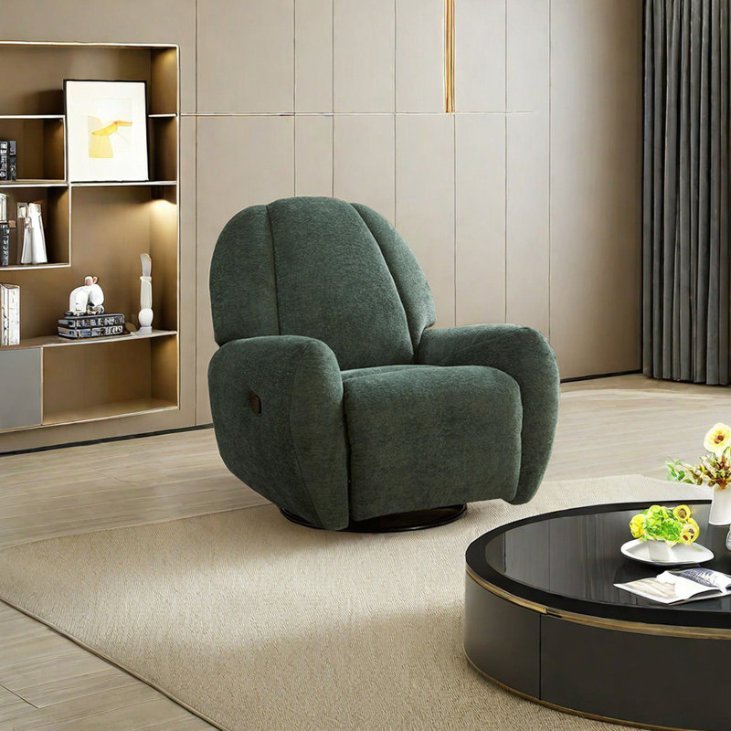Thlema Upholstered Recliner, Dark Green