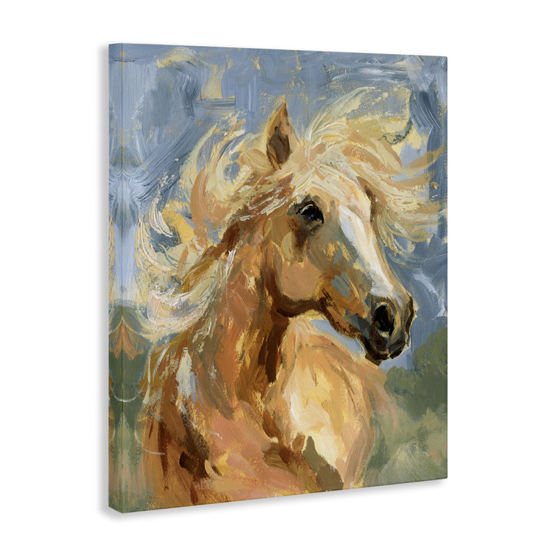  Cheval avec crinière ébouriffée, art mural par Victoria Barnes, H 40 po x l 30 po